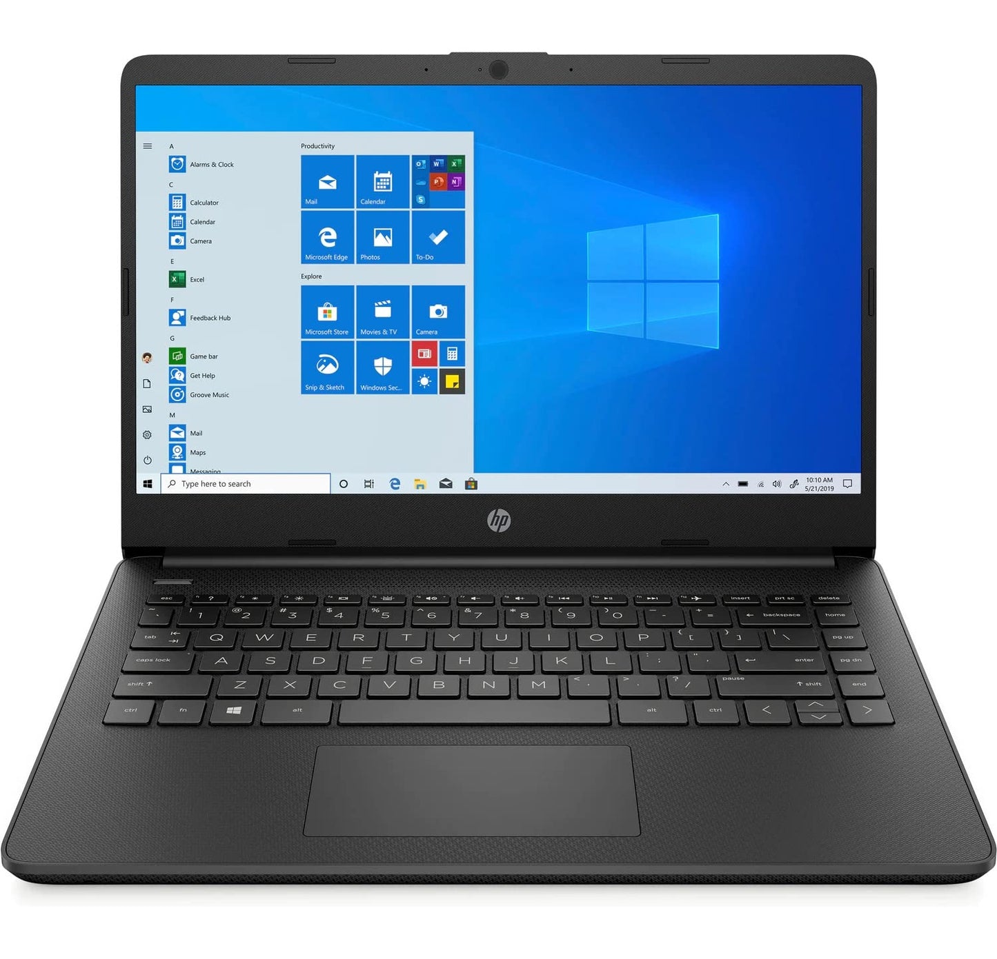 HP 14 inch Laptop - 128GB SSD, AMD Athlon Gold 3150U, 4GB RAM (Black)
