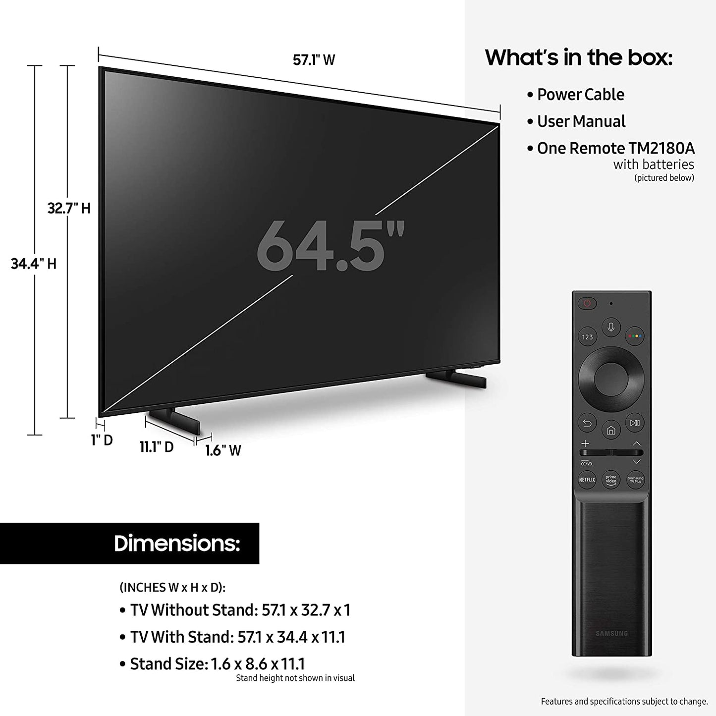 Samsung 65 inch 4K Ultra Smart TV