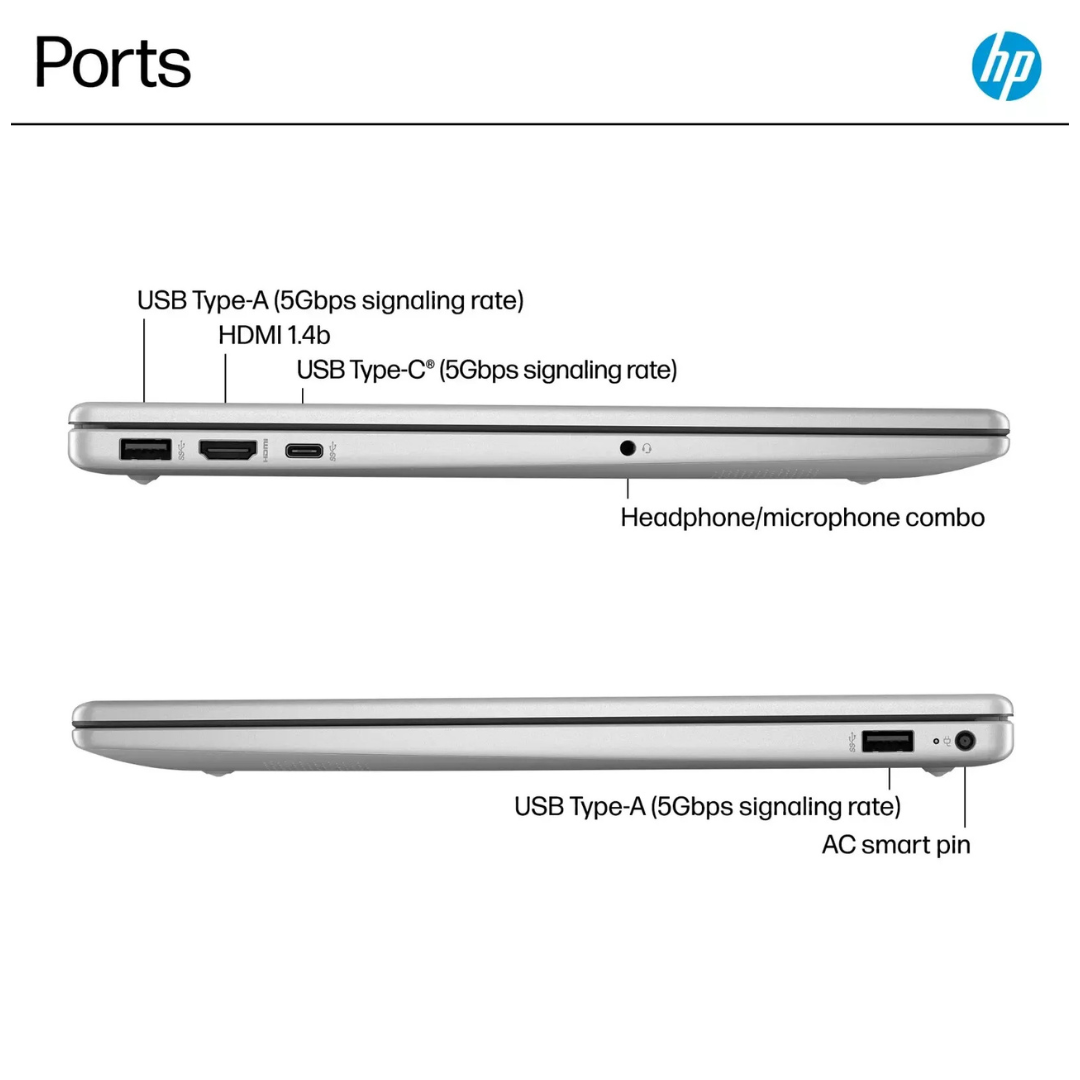 HP 15.6" FHD Touchscreen Laptop - i7-1255U - 16GB RAM 512GB SSD - Silver