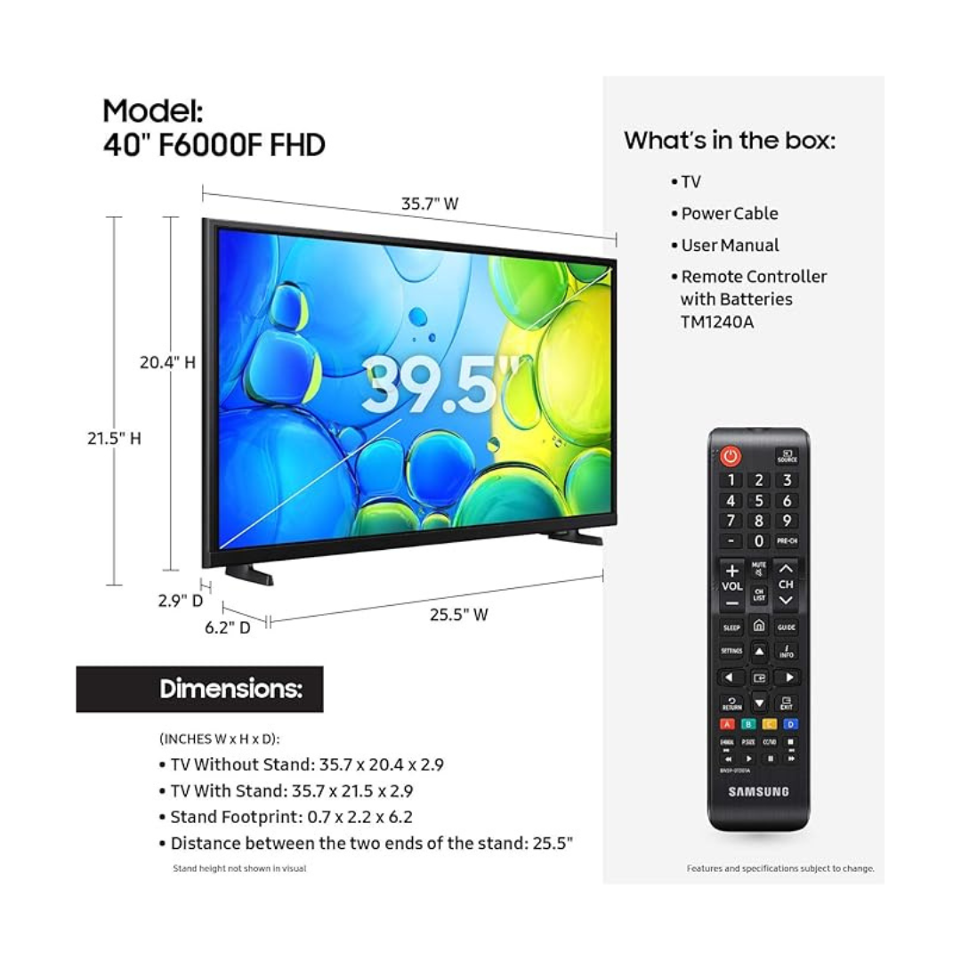SAMSUNG 40-Inch F6000 Smart TV (2025 )
