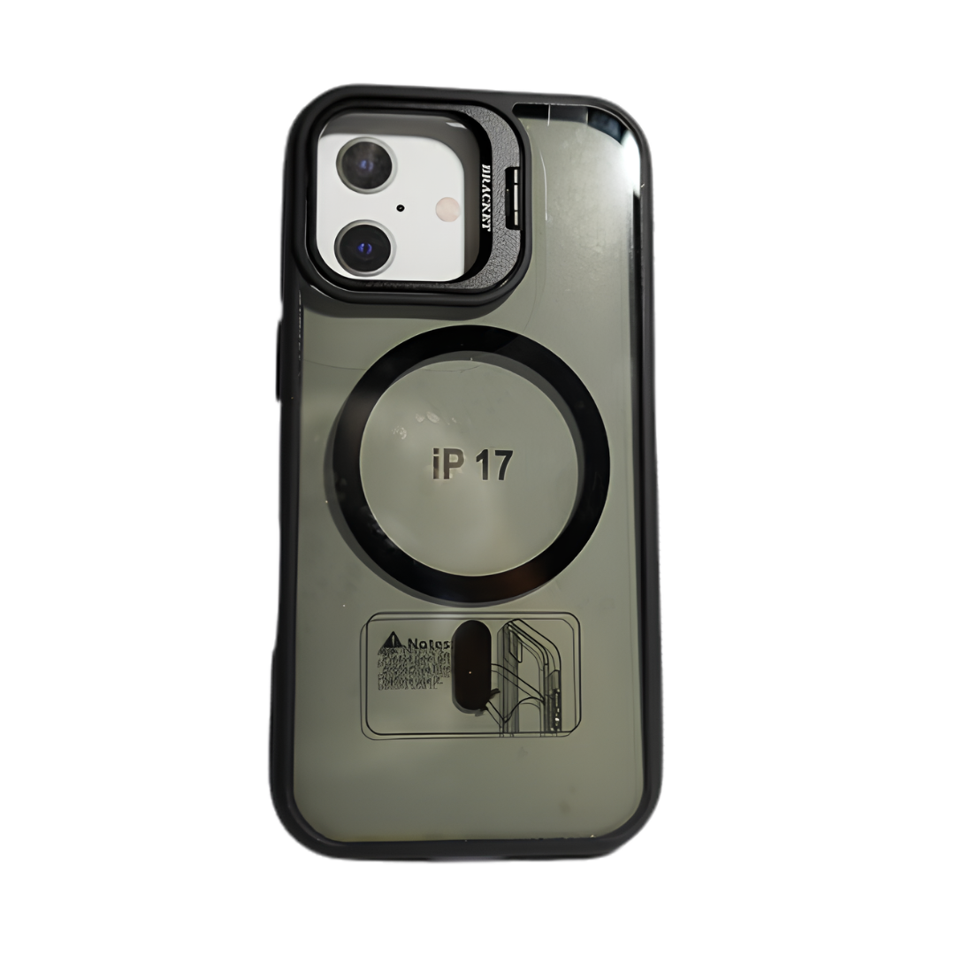 Transparent case for iPhone 17 with bracket stand