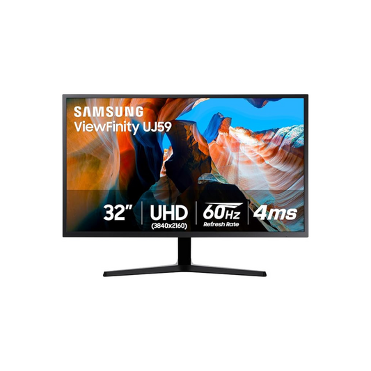 SAMSUNG 32" UJ59 Series 4K UHD (3840x2160) Computer Monitor, LU32J590UQNXZA, Black