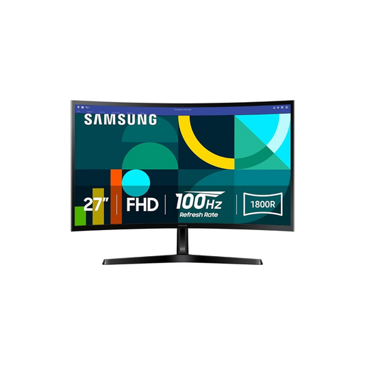 Samsung 27" Essential S3 (S36GD) Series FHD 1800R Curved Computer Monitor, 100Hz, LS27D366GANXZA, 2024