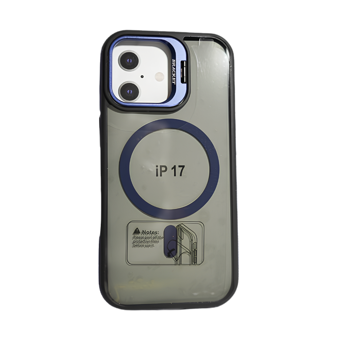 Transparent case for iPhone 17 with bracket stand