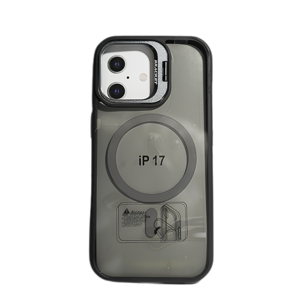 Transparent case for iPhone 17 with bracket stand